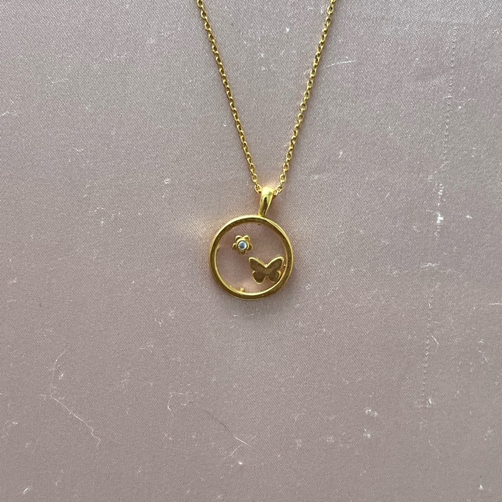 Butterfly resin necklace